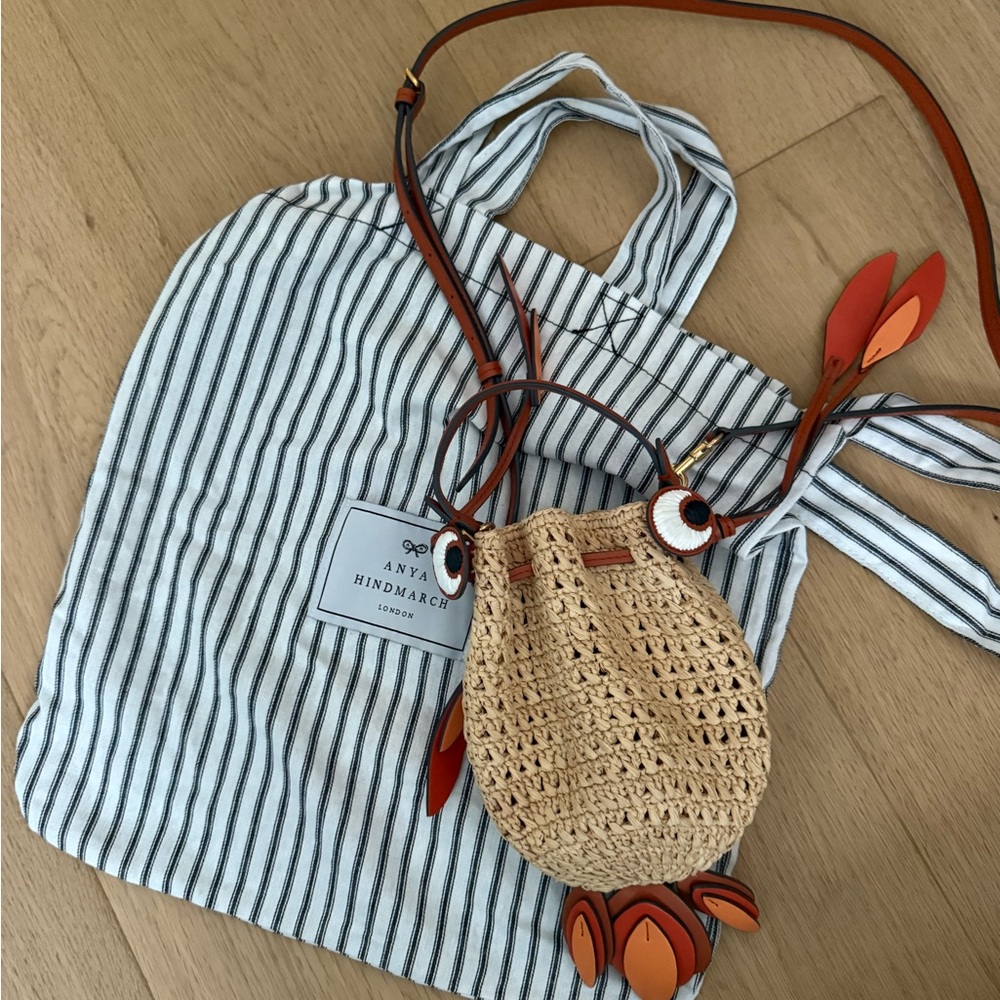 Anya Hindmarch sea creature  Mini Bag with Orange Accents